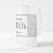 Hübsches personalisiertes Geburtstagsgläsergeschen Mattglas Bierglas (VorderseiteRechts)