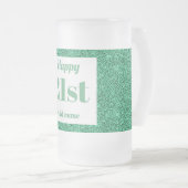 Hübsches personalisiertes Geburtstagsgläsergeschen Mattglas Bierglas (VorderseiteRechts)