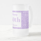 Hübsches personalisiertes Geburtstagsgläsergeschen Mattglas Bierglas (VorderseiteRechts)