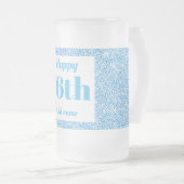 Hübsches personalisiertes Geburtstagsgläsergeschen Mattglas Bierglas (VorderseiteRechts)