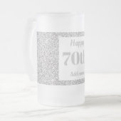 Hübsches personalisiertes Geburtstagsgläsergeschen Mattglas Bierglas (Vorderseite Links)