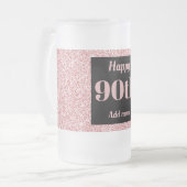 Hübsches personalisiertes Geburtstagsgläsergeschen Mattglas Bierglas (Vorderseite Links)