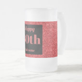 Hübsches personalisiertes Geburtstagsgläsergeschen Mattglas Bierglas (VorderseiteRechts)