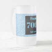 Hübsches personalisiertes Geburtstagsgläsergeschen Mattglas Bierglas (Vorderseite Links)