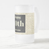 Hübsches personalisiertes Geburtstagsgläsergeschen Mattglas Bierglas (VorderseiteRechts)