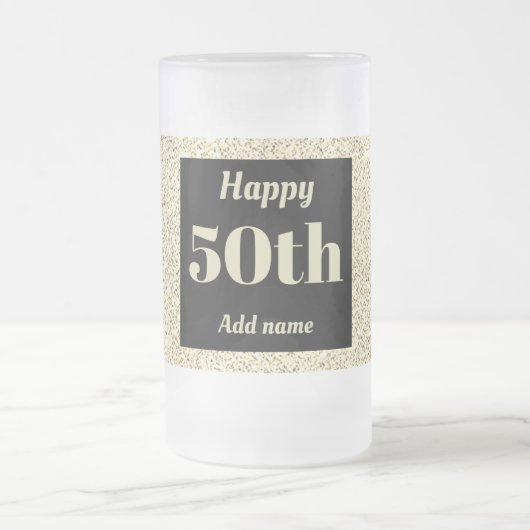 Hübsches personalisiertes Geburtstagsgläsergeschen Mattglas Bierglas (Mittel)