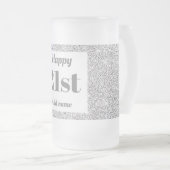 Hübsches personalisiertes Geburtstagsgläsergeschen Mattglas Bierglas (VorderseiteRechts)