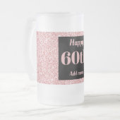 Hübsches personalisiertes Geburtstagsgläsergeschen Mattglas Bierglas (Vorderseite Links)