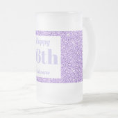 Hübsches personalisiertes Geburtstagsgläsergeschen Mattglas Bierglas (VorderseiteRechts)
