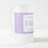 Hübsches personalisiertes Geburtstagsgläsergeschen Mattglas Bierglas (Vorderseite Links)