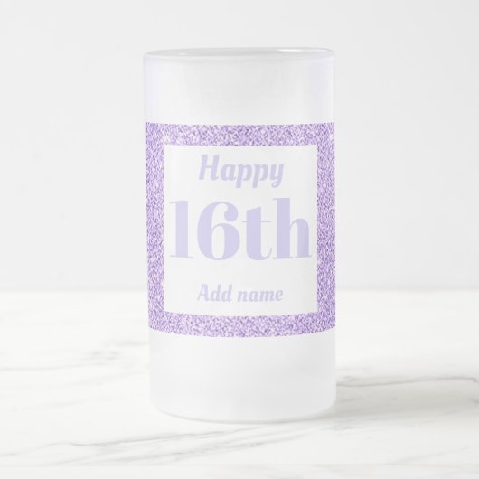 Hübsches personalisiertes Geburtstagsgläsergeschen Mattglas Bierglas (Mittel)