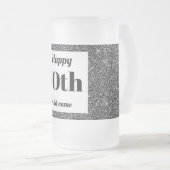 Hübsches personalisiertes Geburtstagsgläsergeschen Mattglas Bierglas (VorderseiteRechts)