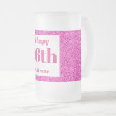 Hübsches personalisiertes Geburtstagsgläsergeschen Mattglas Bierglas (VorderseiteRechts)