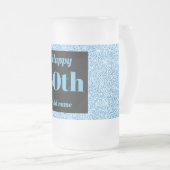 Hübsches personalisiertes Geburtstagsgläsergeschen Mattglas Bierglas (VorderseiteRechts)