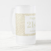 Hübsches personalisiertes Geburtstagsgläsergeschen Mattglas Bierglas (Vorderseite Links)