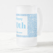 Hübsches personalisiertes Geburtstagsgläsergeschen Mattglas Bierglas (VorderseiteRechts)