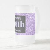 Hübsches personalisiertes Geburtstagsgläsergeschen Mattglas Bierglas (VorderseiteRechts)