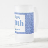 Hübsches personalisiertes Geburtstagsgläsergeschen Mattglas Bierglas (VorderseiteRechts)