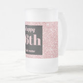 Hübsches personalisiertes Geburtstagsgläsergeschen Mattglas Bierglas (VorderseiteRechts)