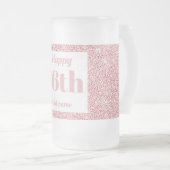 Hübsches personalisiertes Geburtstagsgläsergeschen Mattglas Bierglas (VorderseiteRechts)