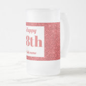 Hübsches personalisiertes Geburtstagsgläsergeschen Mattglas Bierglas (VorderseiteRechts)