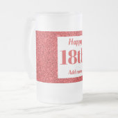 Hübsches personalisiertes Geburtstagsgläsergeschen Mattglas Bierglas (Vorderseite Links)