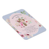 Hübsches Personalisiertes GODMOTHER-Gedicht Rosa B Magnet (Rechte Seite)