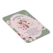 Hübsches Personalisiertes GODMOTHER-Gedicht Rosa B Magnet (Rechte Seite)