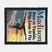 HÜBSCHES PERSONALISIERTES GYMNAST FLEECE BLANKET (Vorderseite (Horizontal))