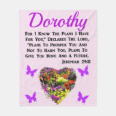 HÜBSCHES PERSONALISIERTES JEREMIAH 29:11 FLEECEDECKE (Vorderseite)