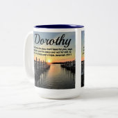 HÜBSCHES PERSONALISIERTES JEREMIAH 29:11 SONNENGES ZWEIFARBIGE TASSE (Vorderseite Links)