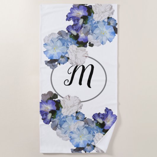 Hübsches personalisiertes Monogramm-mit Strandtuch (Vorderseite)