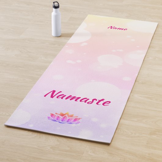 Hübsches personalisiertes Namaste Lotus-Design Yogamatte (Beispiel)
