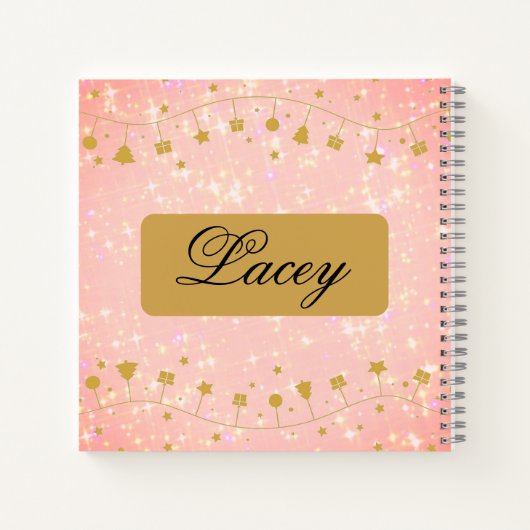 Hübsches personalisiertes Notebook Notizblock (Rückseite)