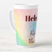Hübsches personalisiertes Reiki-Masterdesign Milchtasse (Linke Ecke)