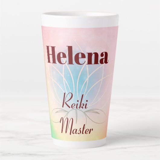Hübsches personalisiertes Reiki-Masterdesign Milchtasse (Vorderseite)