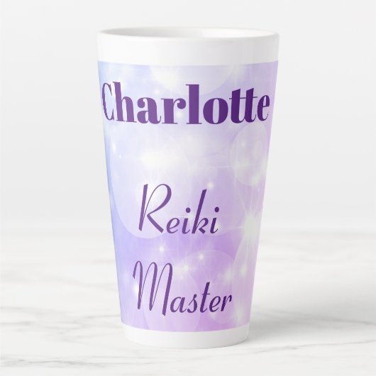 Hübsches personalisiertes Reiki-Masterdesign Milchtasse (Vorderseite)