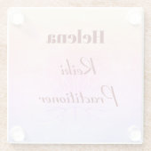 Hübsches personalisiertes Reiki Practitionerdesign Glasuntersetzer (Rückseite)