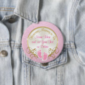 Hübsches Personalisiertes Rosa und Goldmedaille zu Button (Beispiel)