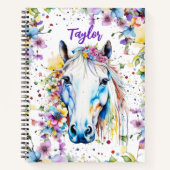 Hübsches Personalisiertes Sketchbuch für Weißes Pf Notizblock (Vorderseite)