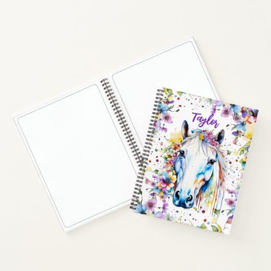 Hübsches Personalisiertes Sketchbuch für Weißes Pf Notizblock (Innenseite)