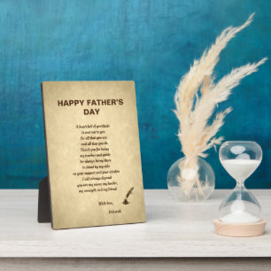 Hübsches personalisiertes Vatertagsgeschenk Fotoplatte