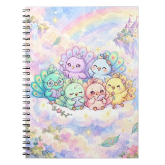 Hübsches Pfauen Regenbogen Spiral Notizbuch Notizblock