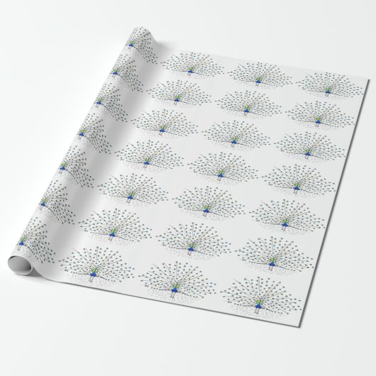 Hübsches Pfauenlackpapier Geschenkpapier (Ungerollt)