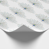 Hübsches Pfauenlackpapier Geschenkpapier (Ecke)
