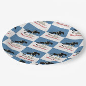 Hübsches Pferd-Jumper Weihnachten Pappteller (Schrägansicht)