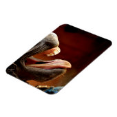 Hübsches Pferd mit Mundöffnung, Zungenstich raus Magnet (Linke Seite)