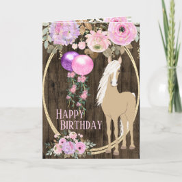 Hübsches Pferd und Blume auf Barnwood Geburtstag Karte