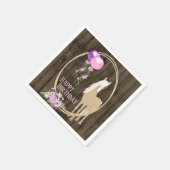 Hübsches Pferd und Blume auf Barnwood Geburtstag Serviette (Ecke)