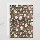 Hübsches Pferd und Blume auf rustikalem Holz zum G Einladung (Rückseite)